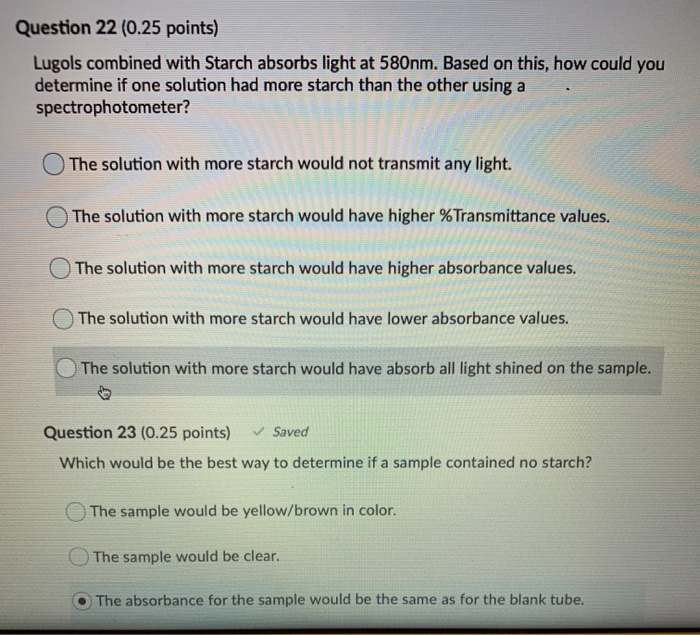 What color light does iodine absorb? + Example