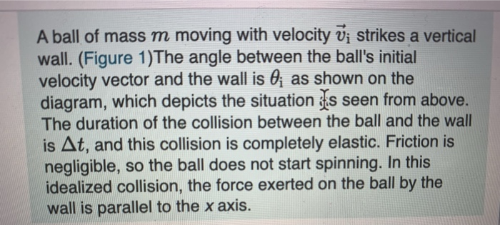 Solved A ball of mass m moving with velocity Ū; strikes a | Chegg.com
