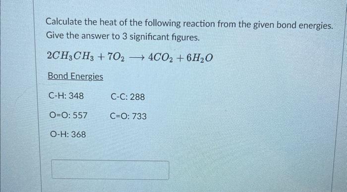 Solved Calculate The Heat Of The Following Reaction From The | Chegg.com