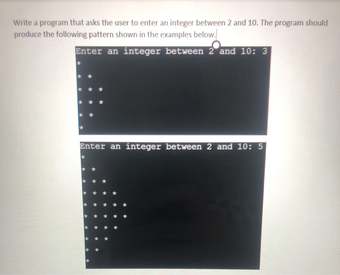 Solved Write a program that asks the user to enter an | Chegg.com