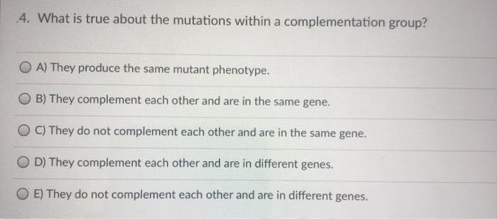 Solved 4. What is true about the mutations within a | Chegg.com