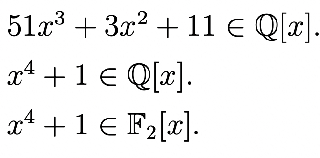 Solved Determine if the given polynomial are irreducible. | Chegg.com