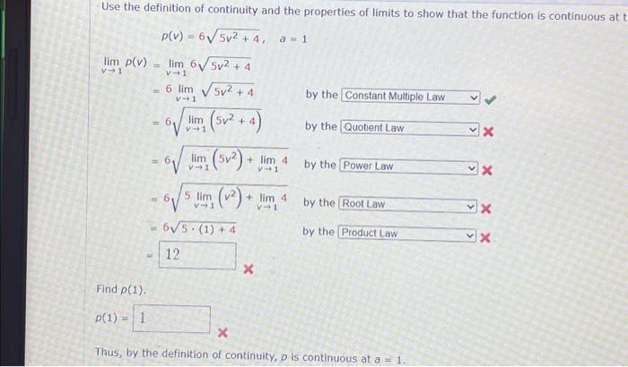 Solved Use the definition of continuity and the properties | Chegg.com