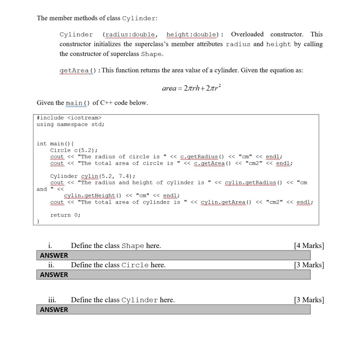 Solved The class diagram below shows the relation of three | Chegg.com