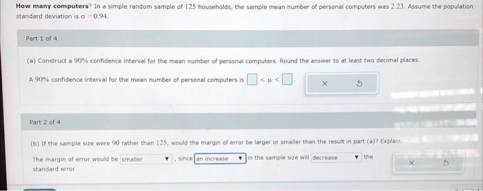 Solved How many computers? In a simple random sample of 125 | Chegg.com