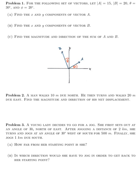 Solved Problem 1. FOR THE FOLLOWING SET OF VECTORS, LET A = | Chegg.com