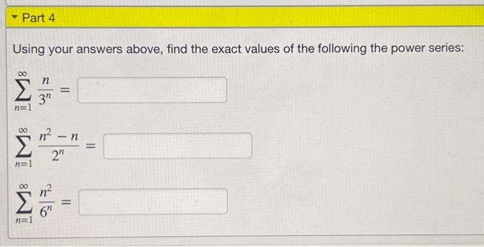 Solved Using your answers above, find the exact values of | Chegg.com
