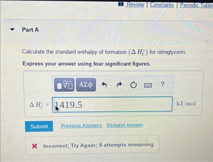 Solved Calculate the standard enthalpy of formation (ΔHf∘)