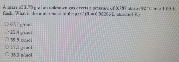 Solved Calculate The Density In G L Of Xe At 53 C And Chegg Com