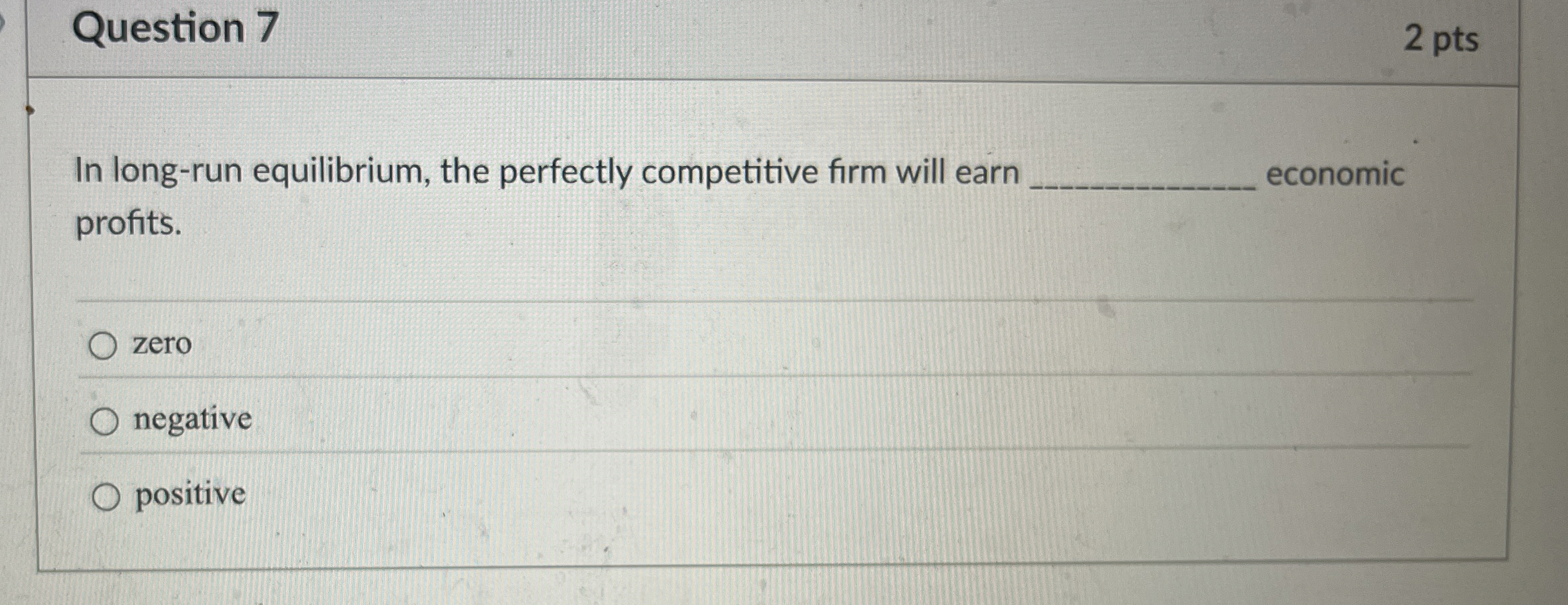 Solved Question 7in Long Run Equilibrium The Perfectly Chegg