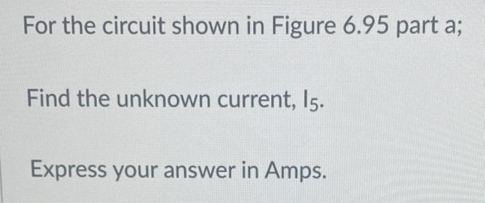 Solved For the circuit shown in Figure 6.95 part a; Find the | Chegg.com