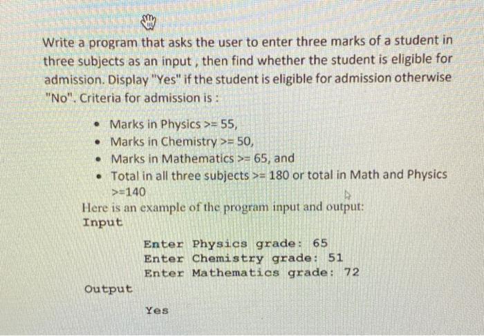 Solved Write a program that asks the user to enter three | Chegg.com