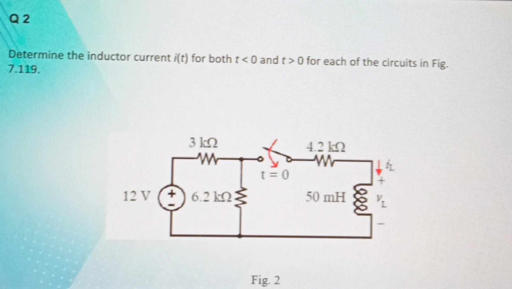 Solved Q2 Determine The Inductor Current I(t) For Both T