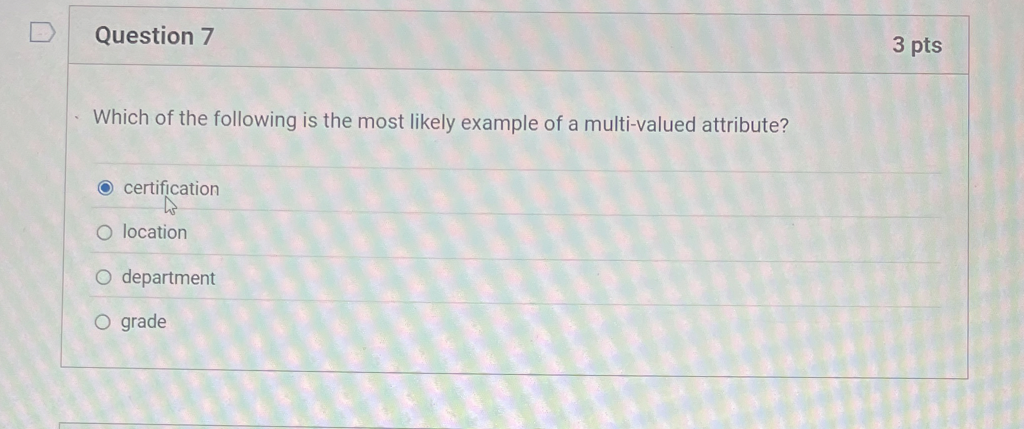 Solved Question 7Which of the following is the most likely
