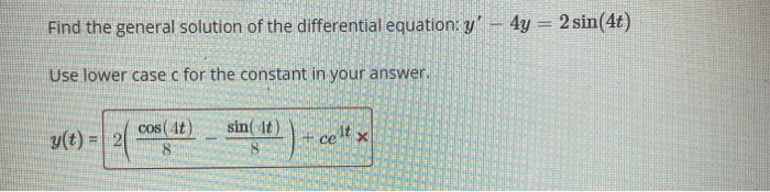Solved Find the general solution of the differential | Chegg.com