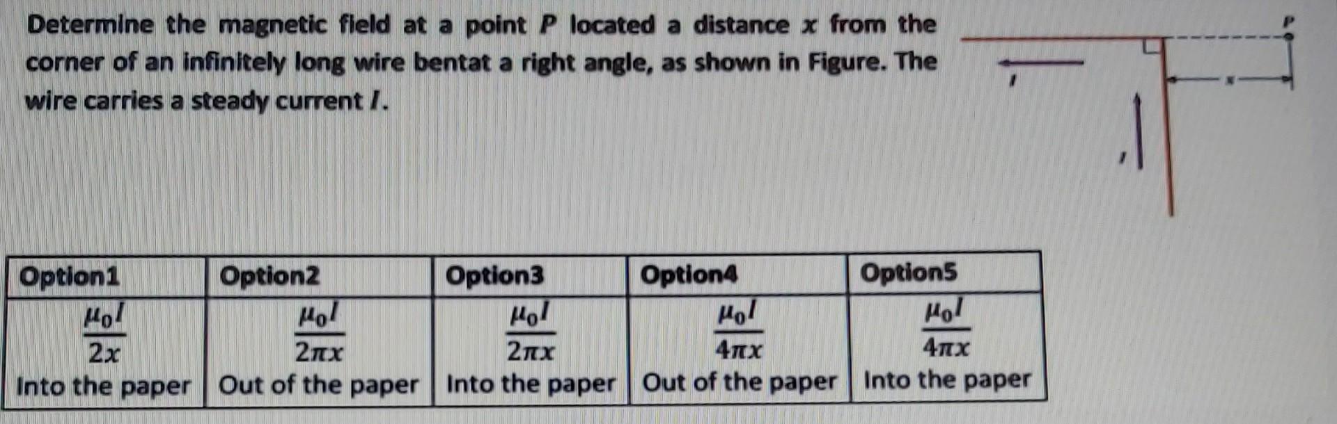 Solved Determine the magnetic field at a point P located a | Chegg.com