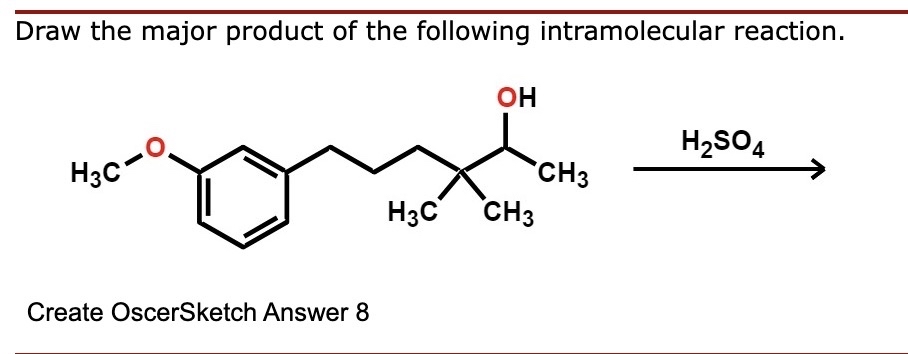 Solved Draw the major product of the following | Chegg.com