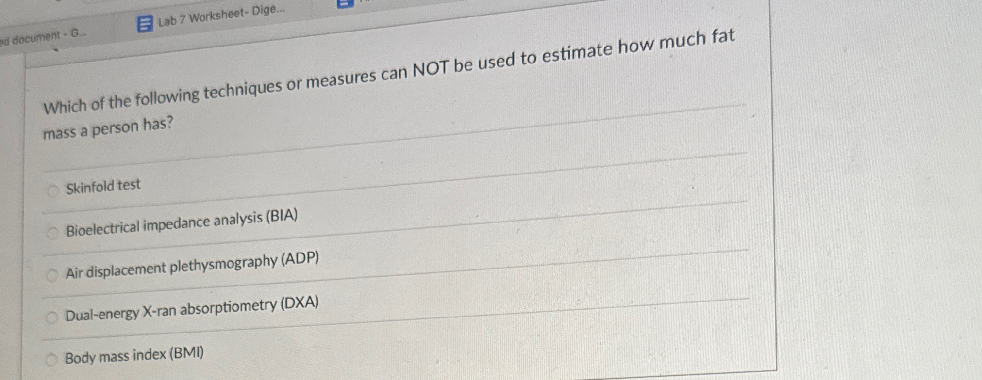 Solved Which of the following techniques or measures can NOT | Chegg.com