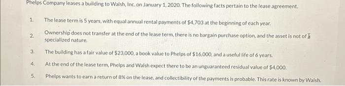 Solved Using the original facts of the lease, show the | Chegg.com