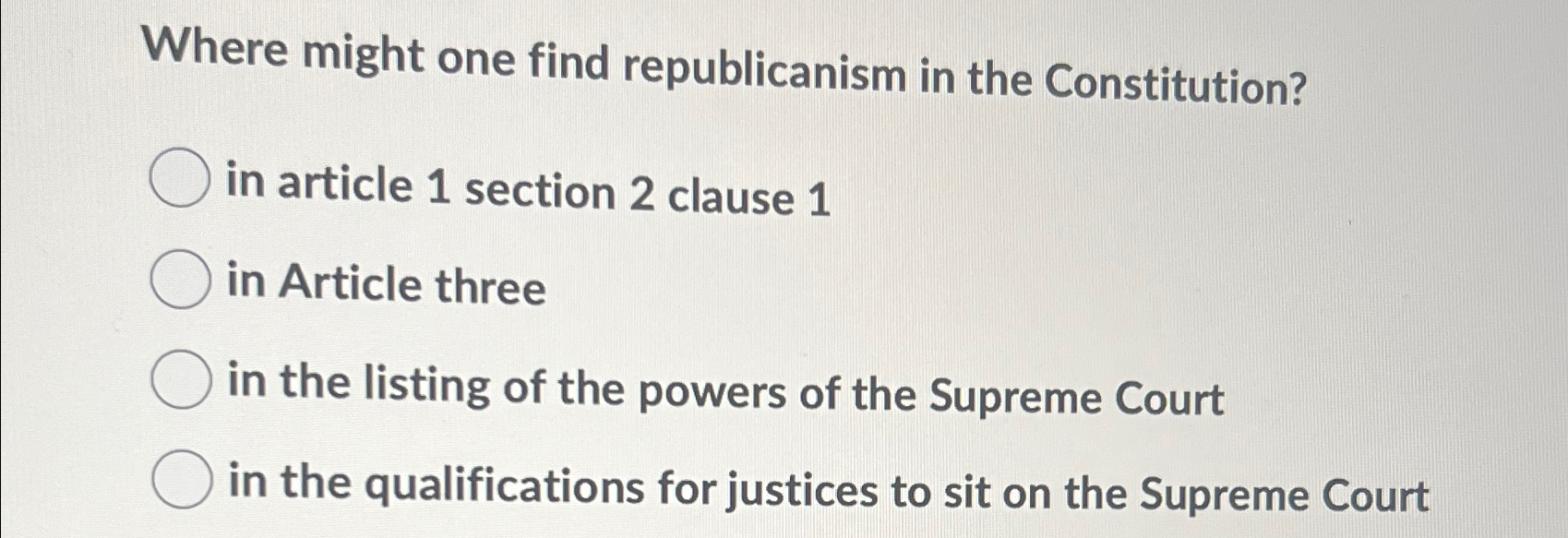 republicanism article section clause