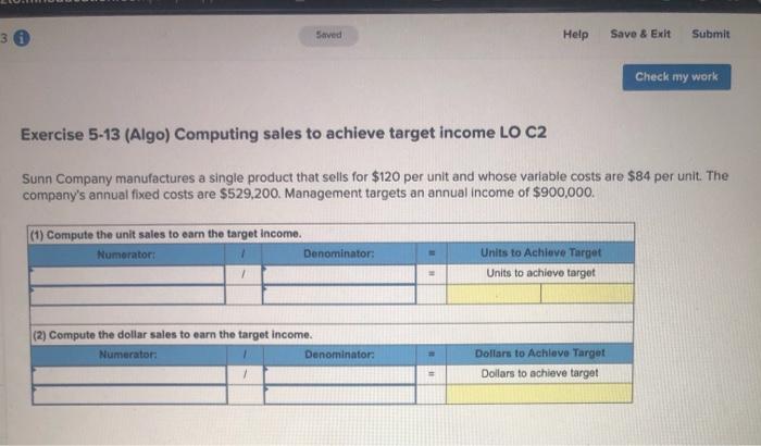 Solved 3 Saved Help Save & Exit Submit Check my work | Chegg.com