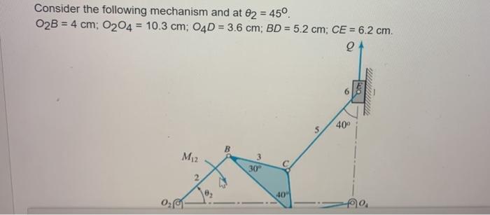 Solved Consider the following mechanism and at θ2=45∘. O2 | Chegg.com