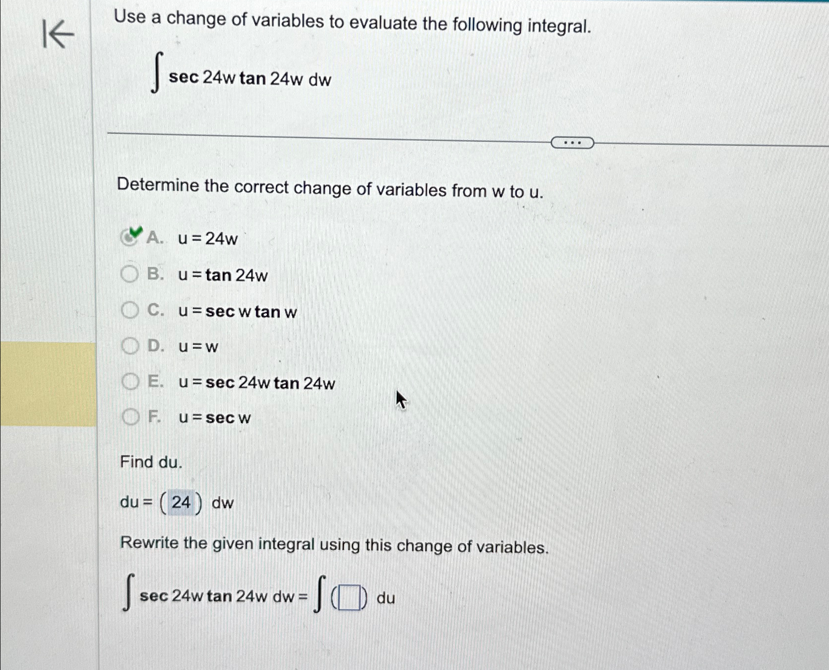 Solved Use a change of variables to evaluate the following | Chegg.com