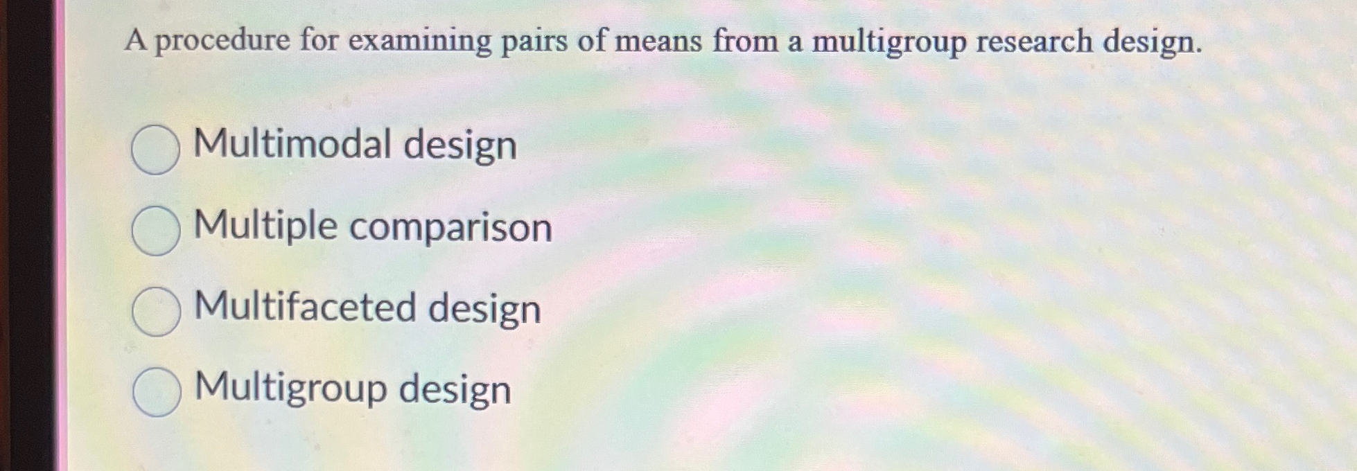 Solved A procedure for examining pairs of means from a | Chegg.com