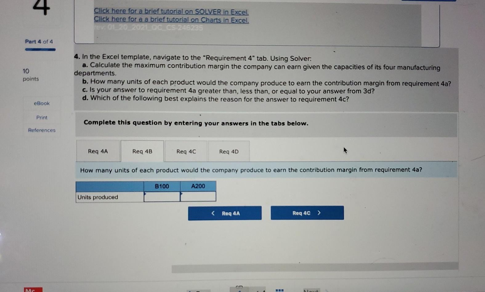 Solved Check my work 4 Required information Part 4 of 4 (The | Chegg.com