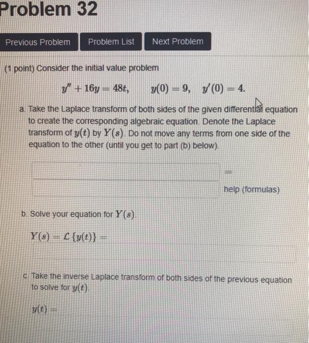 Solved Problem 31 Previous Problem Problem List Next Problem | Chegg.com