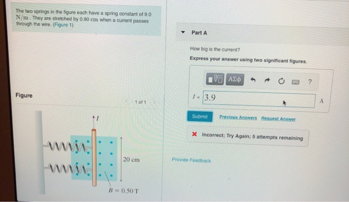 Solved The two springs in the figure each have a spring | Chegg.com