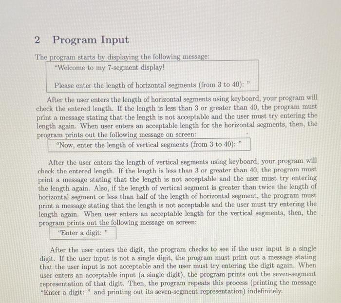 Solved 1 Problem Specification For this programming | Chegg.com
