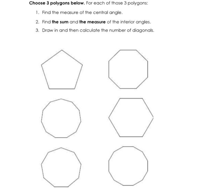 Solved Choose 3 polygons below. For each of those 3 | Chegg.com