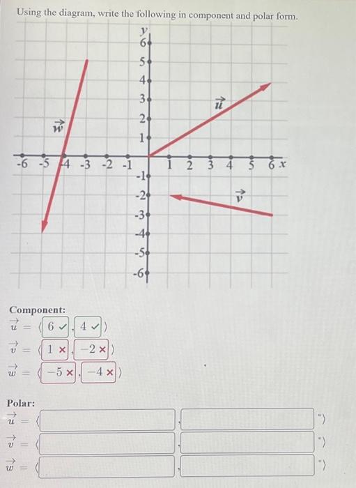 Solved Using the diagram, write the following in component | Chegg.com