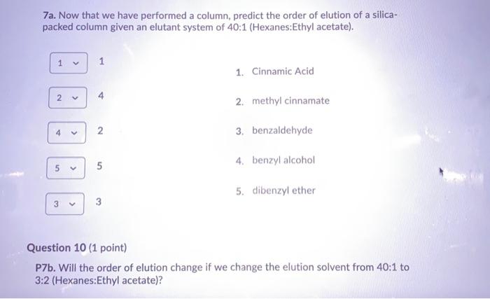 Solved 7a. Now that we have performed a column, predict the | Chegg.com