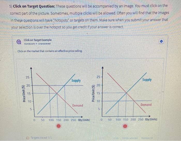 Solved 5) Click on Target Question: These questions will be | Chegg.com