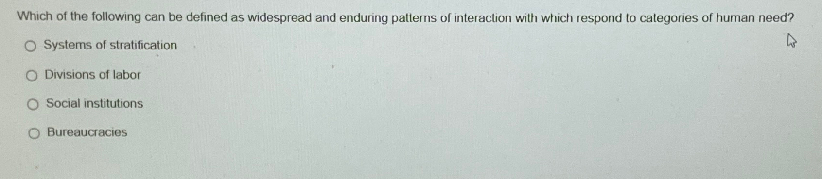 Solved Which of the following can be defined as widespread | Chegg.com