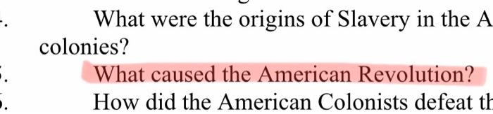 What were the origins of Slavery in the A colonies? | Chegg.com