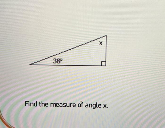find the measure of angle x in degrees