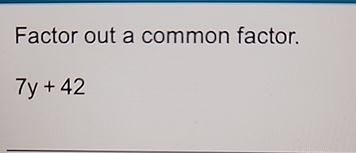 is 7 a common factor of 35 and 42