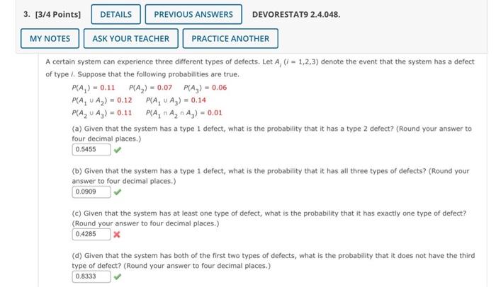 Solved certain system can experience three different types | Chegg.com