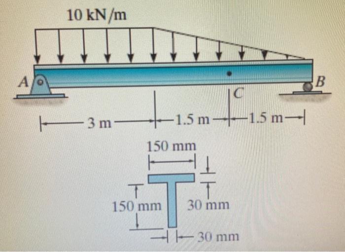 Solved Determine the maximum shear stress of beam T at point | Chegg.com