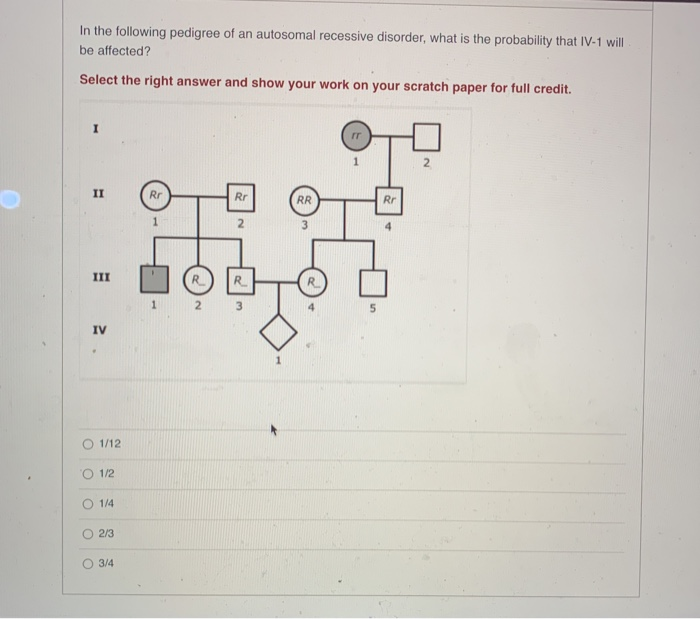 solved-in-the-following-pedigree-of-an-autosomal-recessive-chegg