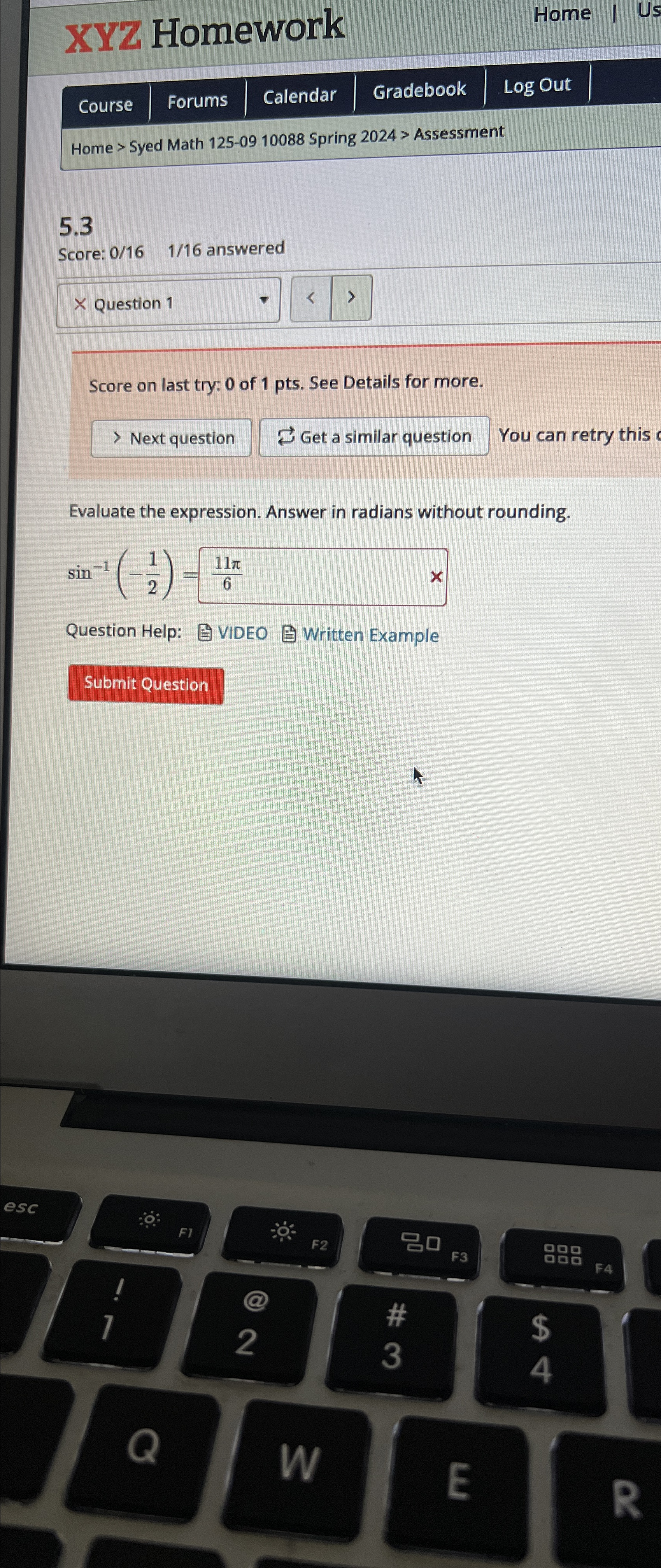 Solved XYZ HomeworkHomeCourseForumsCalendarGradebookLog | Chegg.com