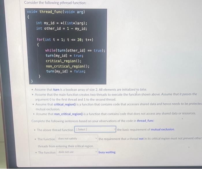 - Assume that turn is a boolean array of size 2. All | Chegg.com