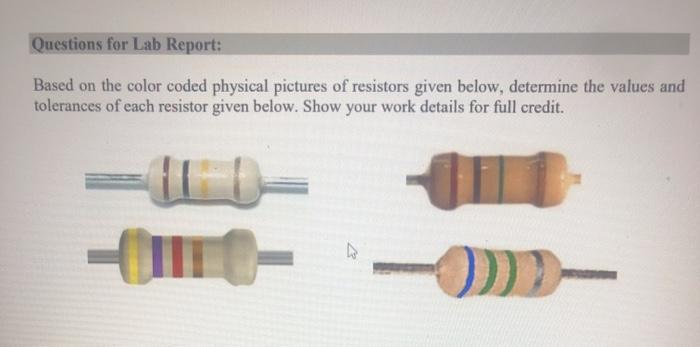 Solved Questions for Lab Report: Based on the color coded | Chegg.com