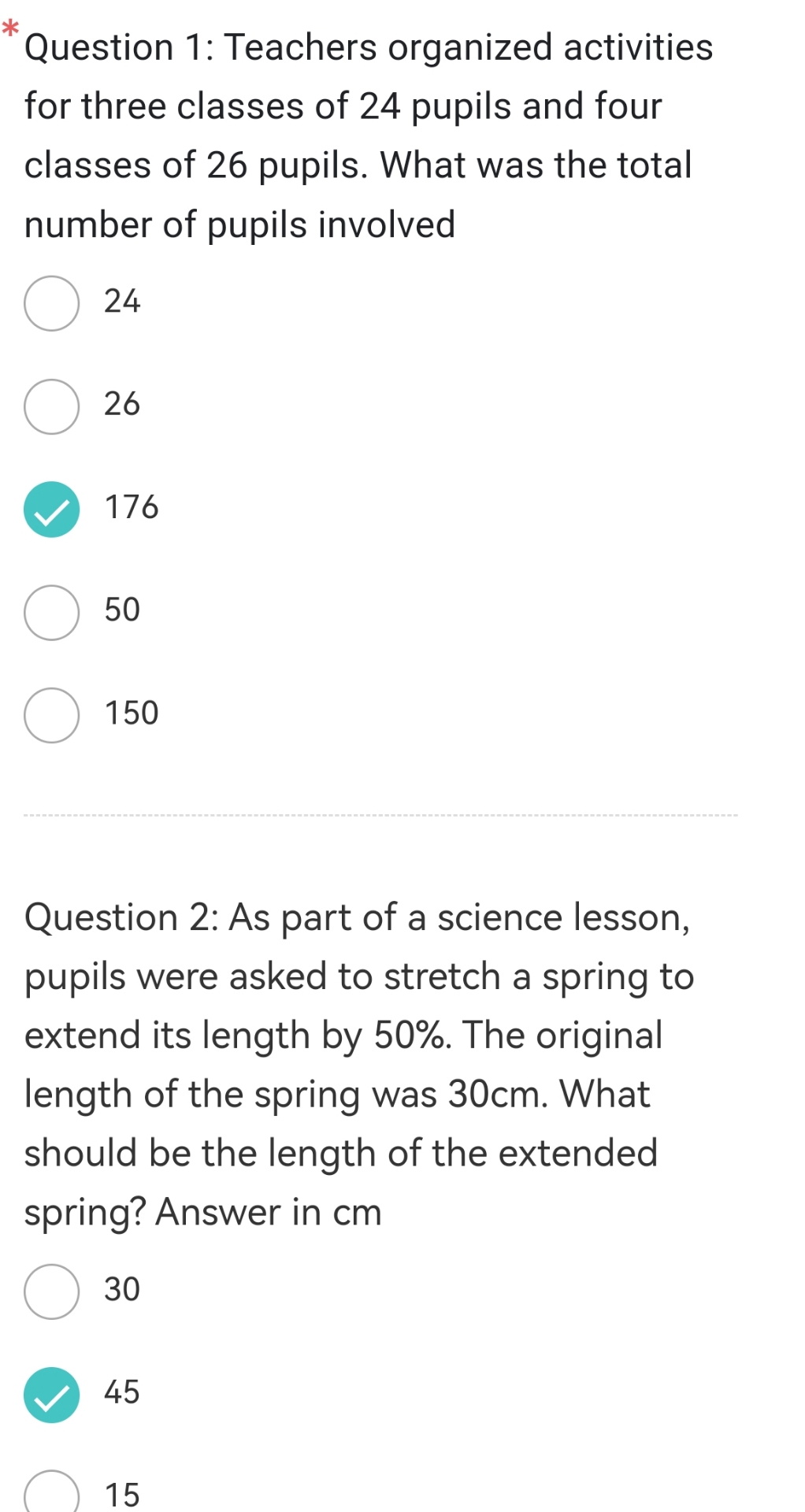 Spring Original Extended Question Solved Question 1: Teachers organized activities for three | Chegg.com