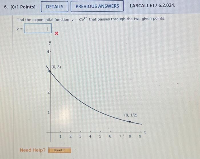 Solved Need Help? 6. [0/1 Points] DETAILS Find the | Chegg.com