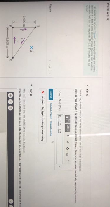 Solved Problem 27.68 The loop of wire shown in (gure 1) | Chegg.com