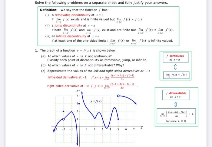 Solved Solve the following problems on a separate sheet and | Chegg.com
